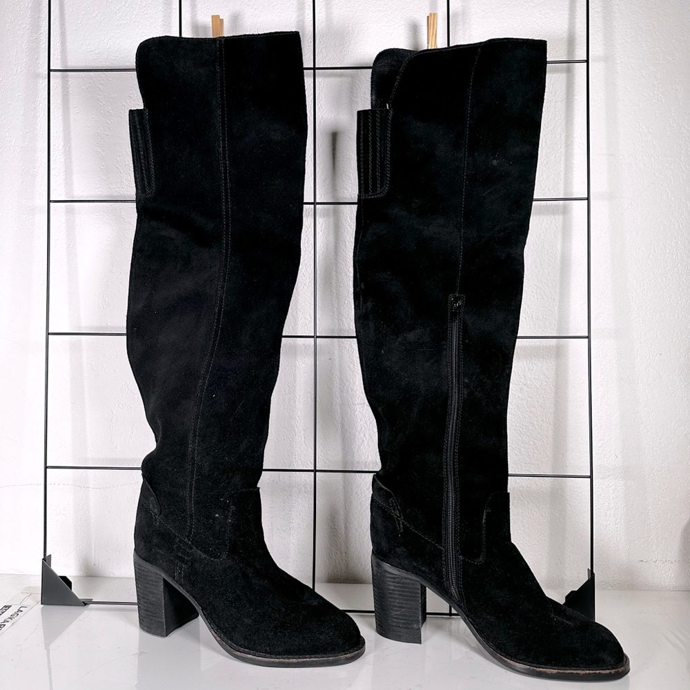 JEFFREY CAMPBELL OVER THE KNEE LEATHER BOOTS SIZE 8